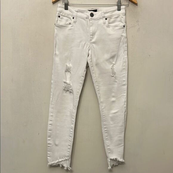 STS blue white distressed Emma Ankle skinny jeans Size 27 EUC - Picture 1 of 11